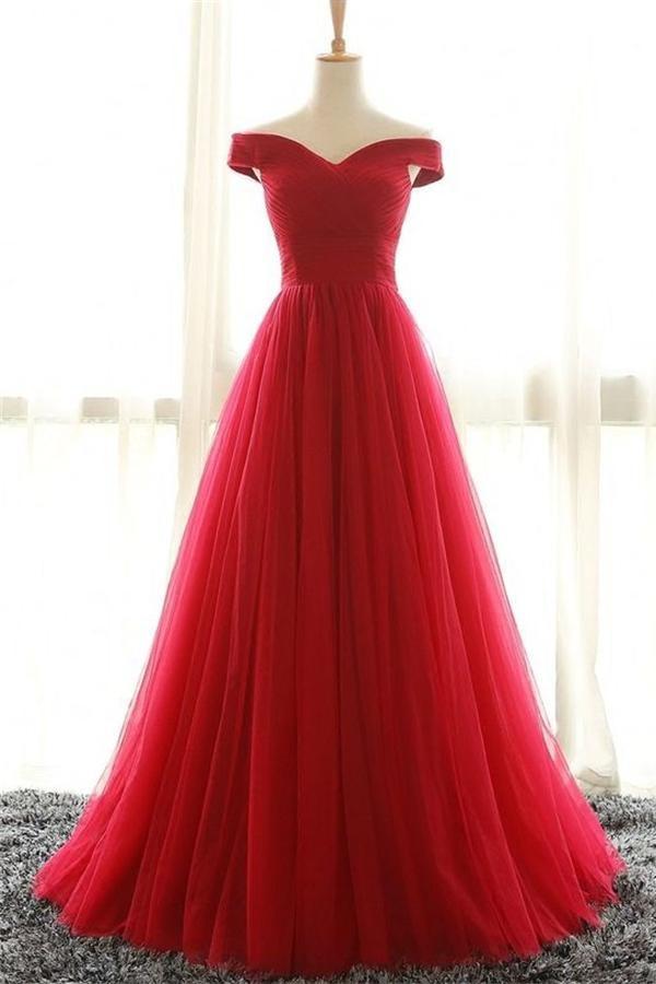 Simple Cheap Red Prom Dresses ...